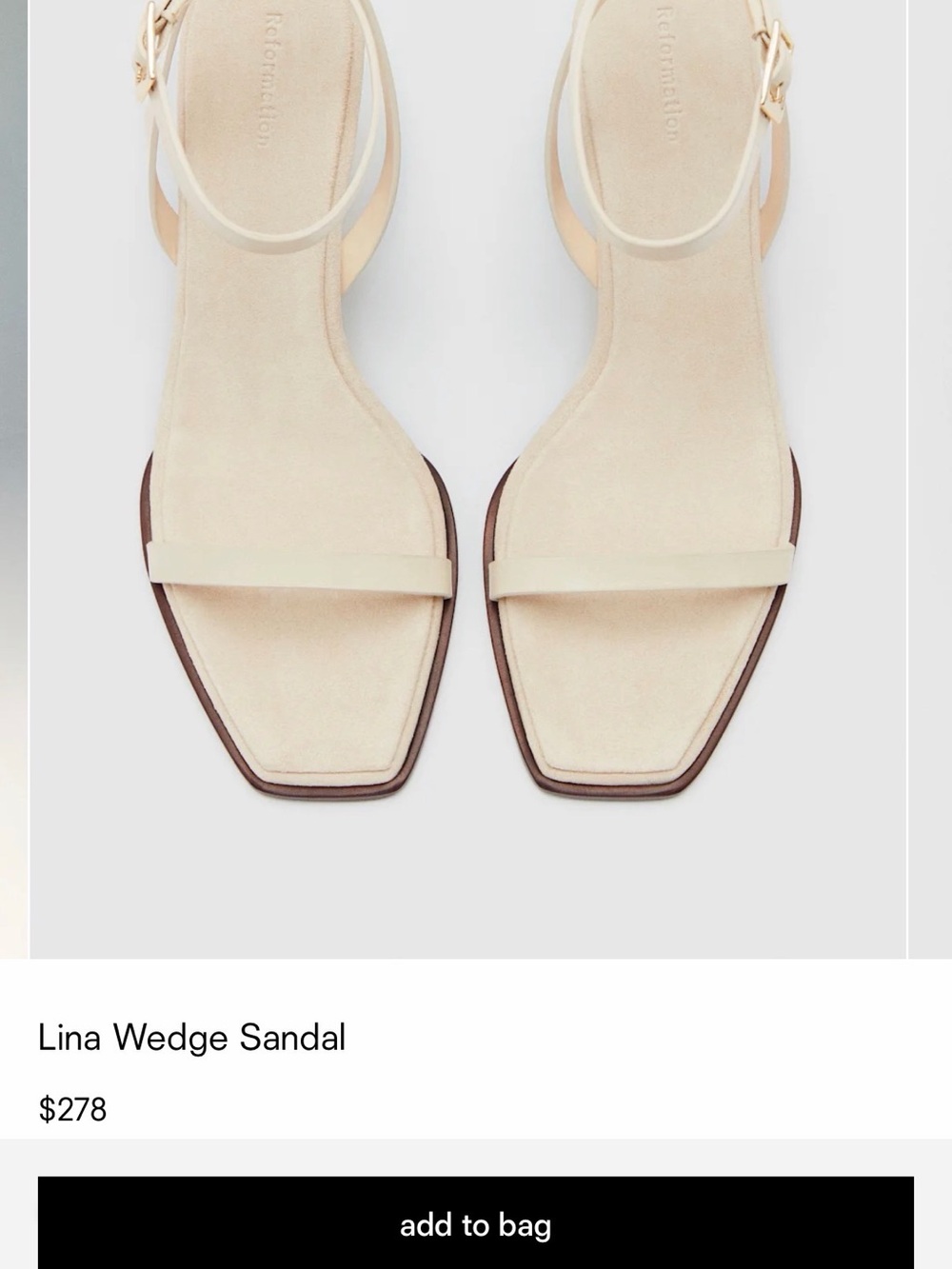 Lina Wedge Sandal — Cream Women's Sandal